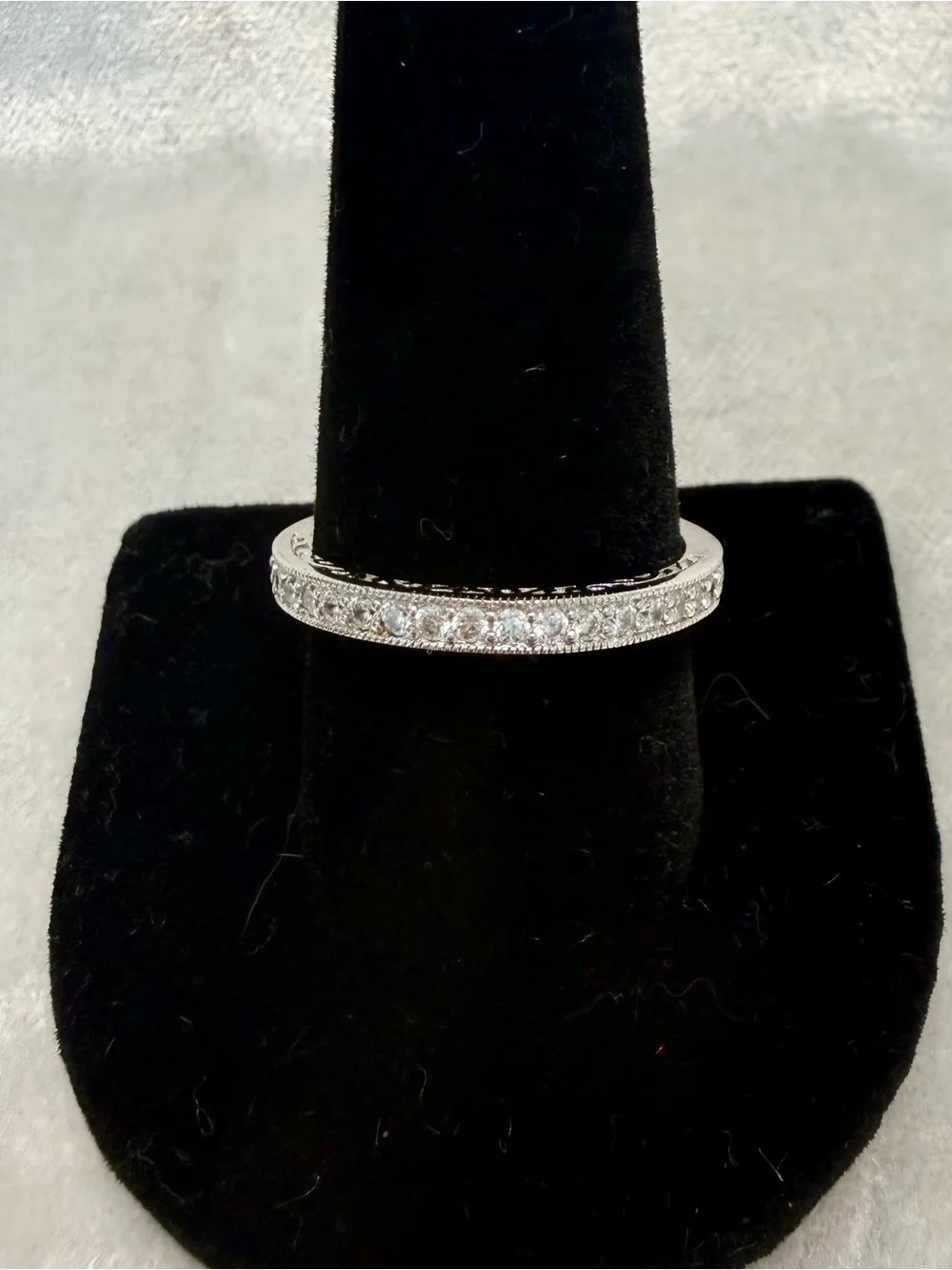 JTV34 - Vanna K -White Lab-Grown Diamond Rhodium over Sterling Ring💎🛍️